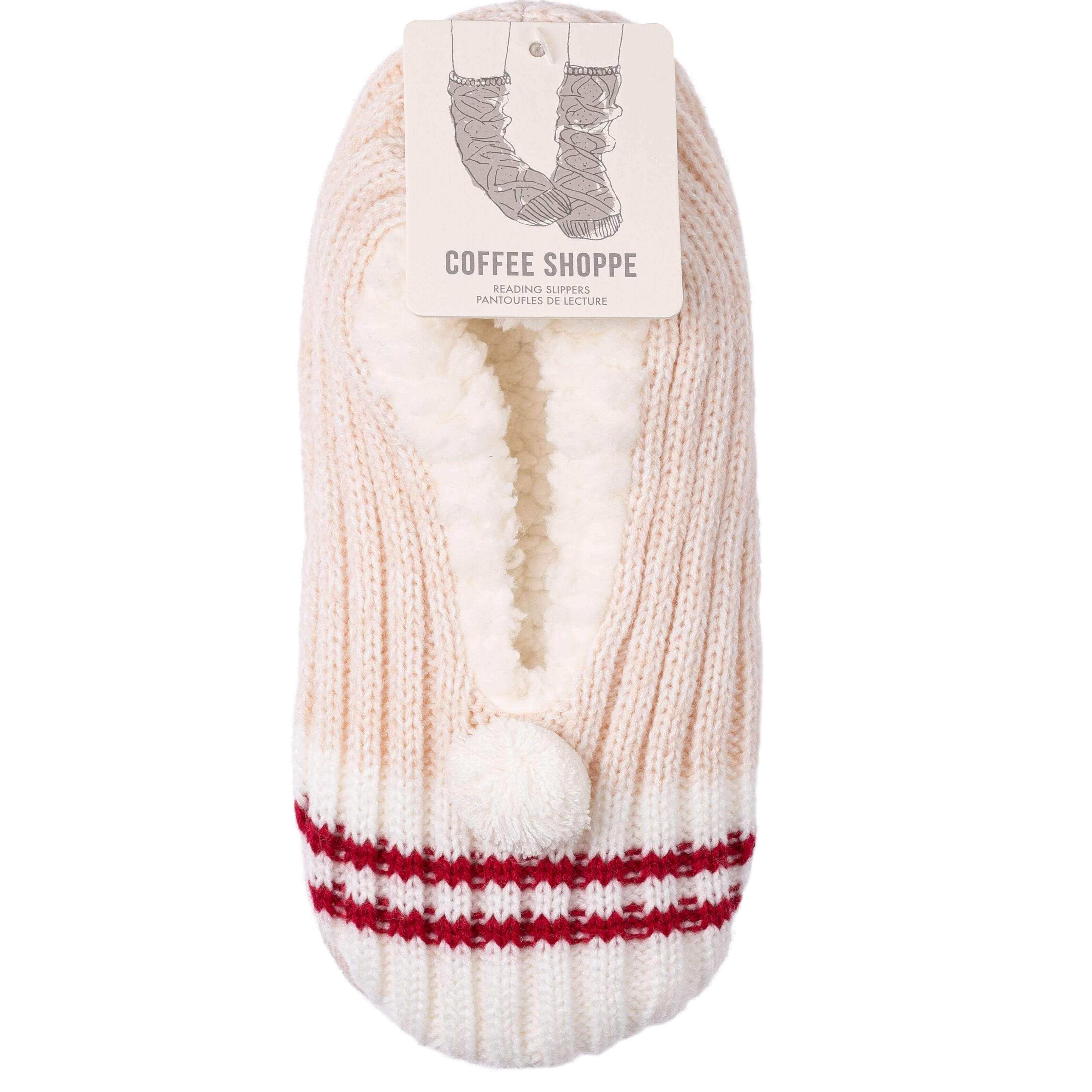 Canadiana Plush Pom-Pom Slippers - Millennial Pink - LATTELOVE Co.