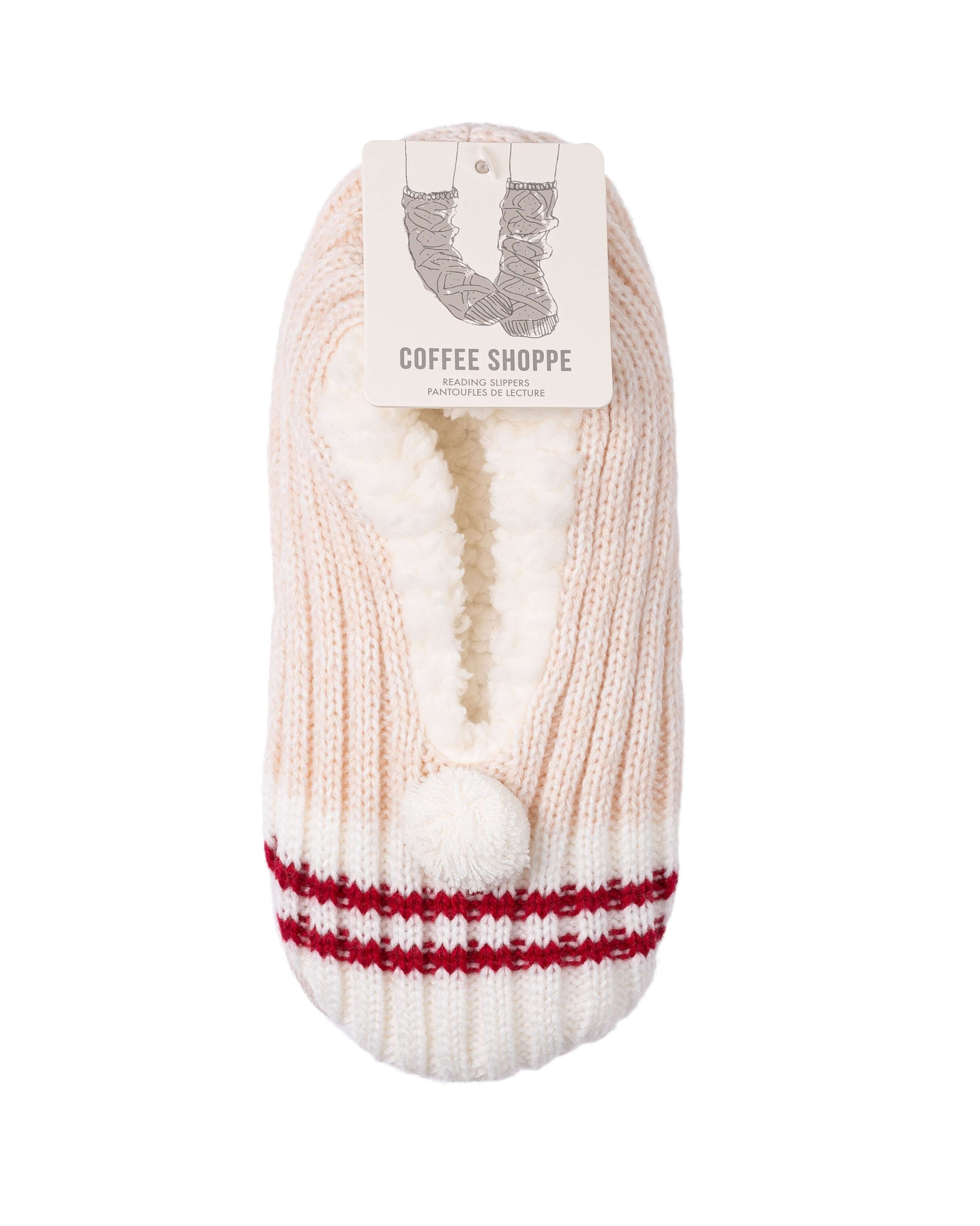 Canadiana Plush Pom-Pom Slippers - Millennial Pink - LATTELOVE Co.