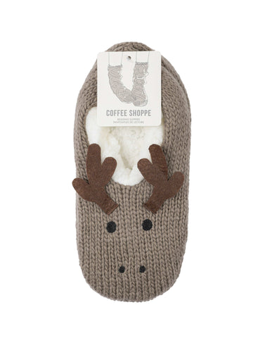 Critter Ankle Slippers - Moose (Fungi) - LATTELOVE Co.