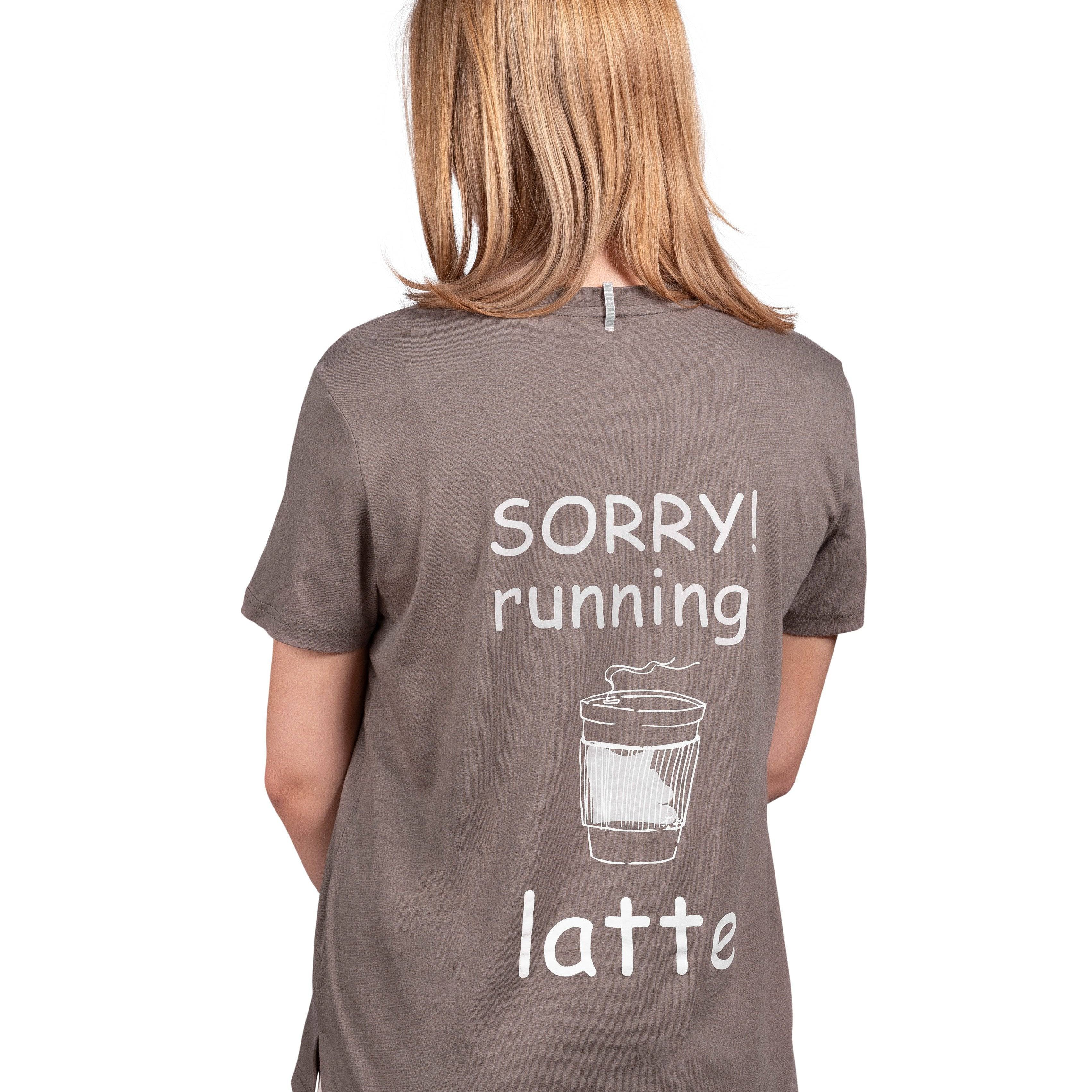 Current Mood Boyfriend T-Shirt - Sorry! running latte - LATTELOVE Co.