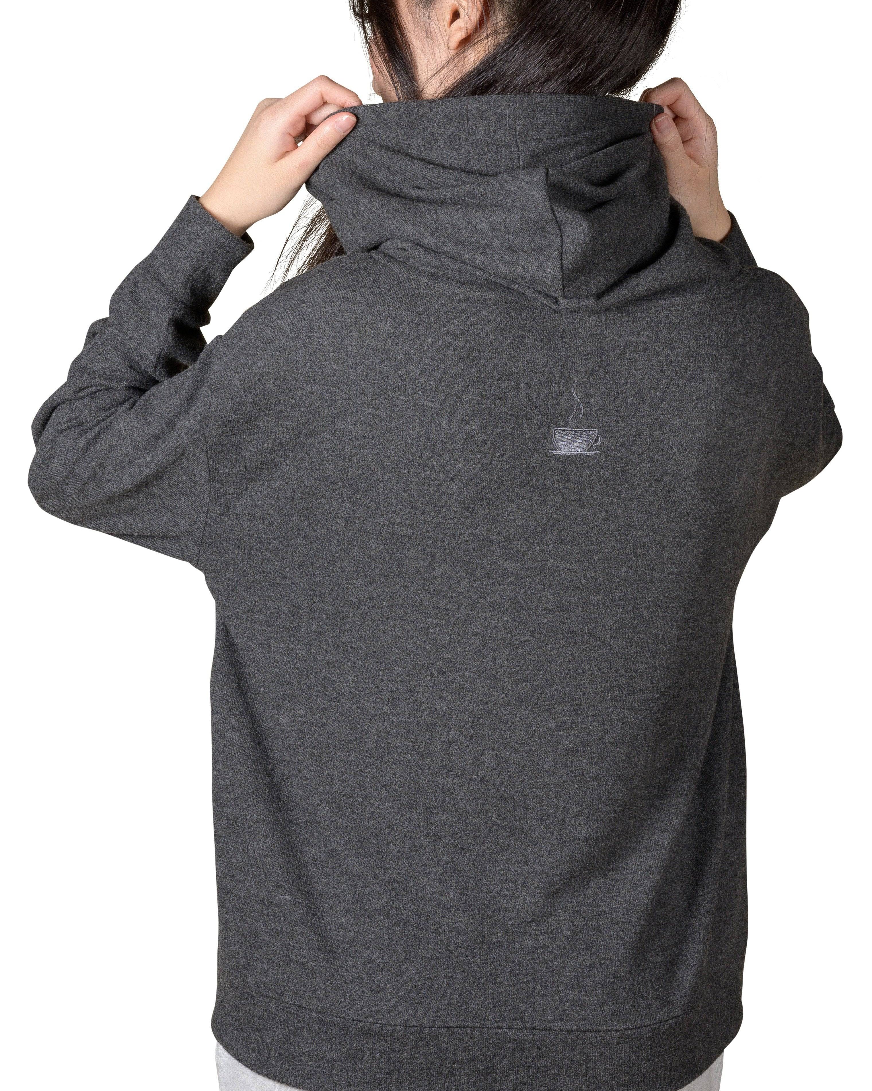 Slip-It-On Reading Hoody - Charcoal Mix - LATTELOVE Co.