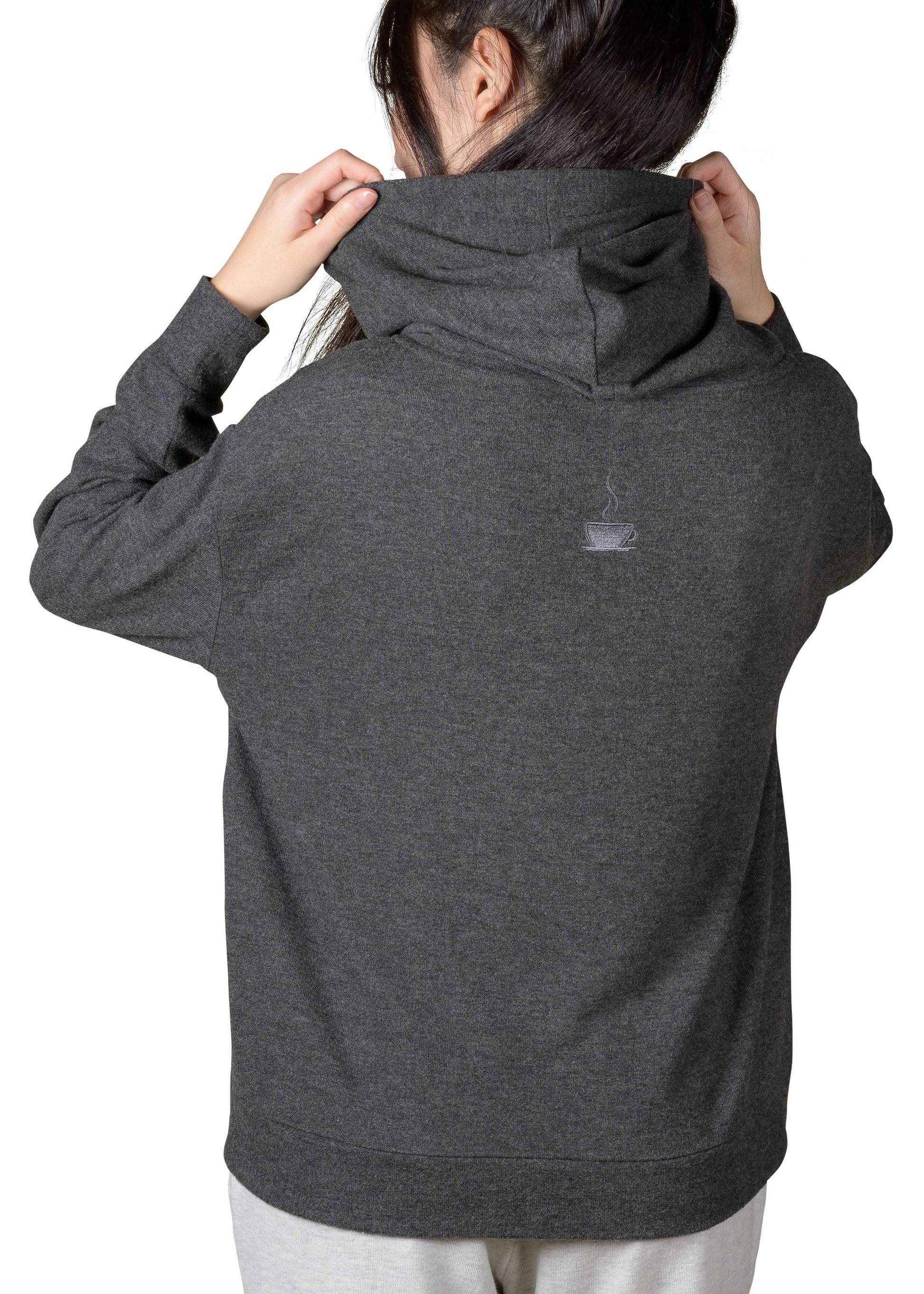Slip-It-On Reading Hoody - Charcoal Mix - LATTELOVE Co.