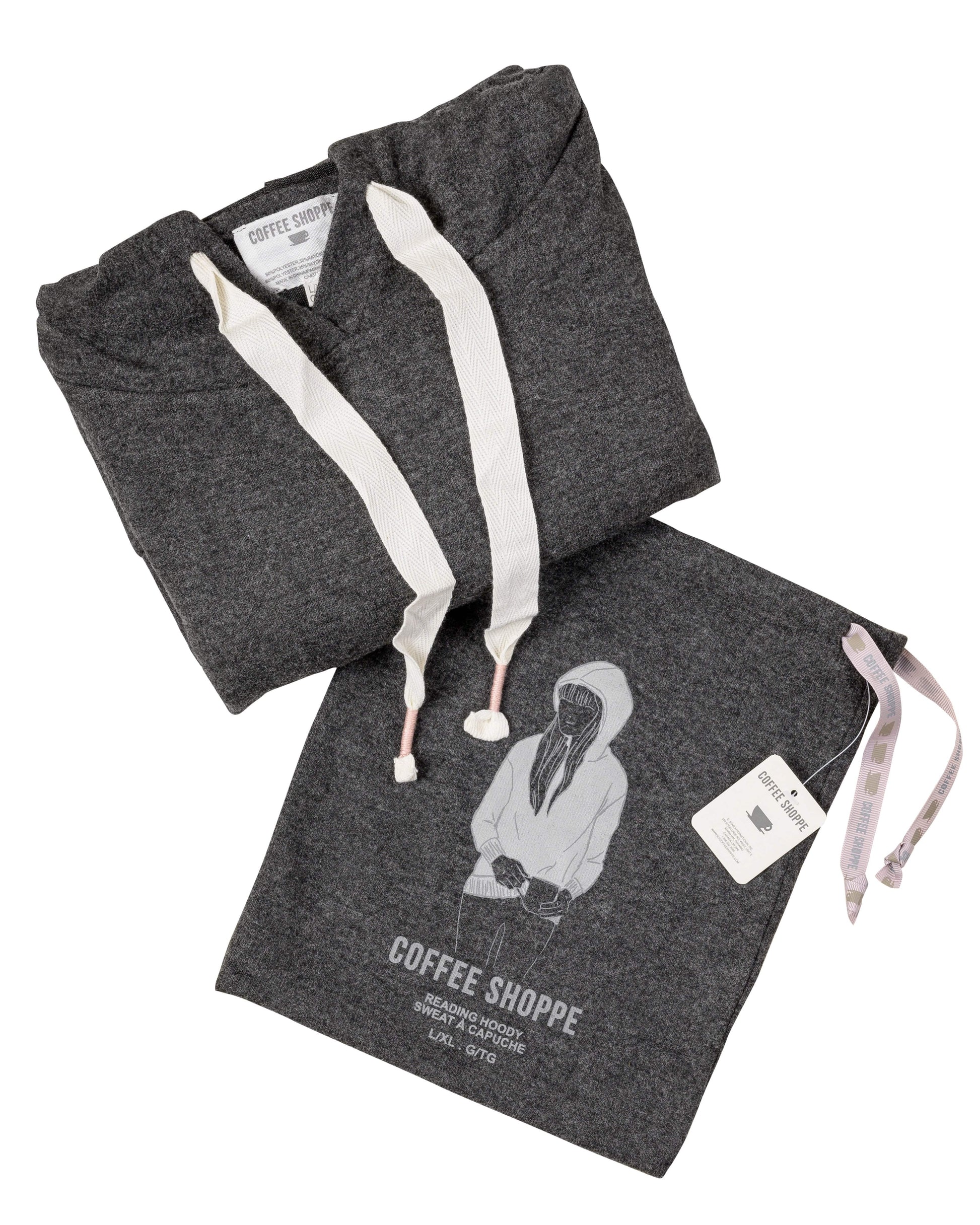 Slip-It-On Reading Hoody - Charcoal Mix - LATTELOVE Co.