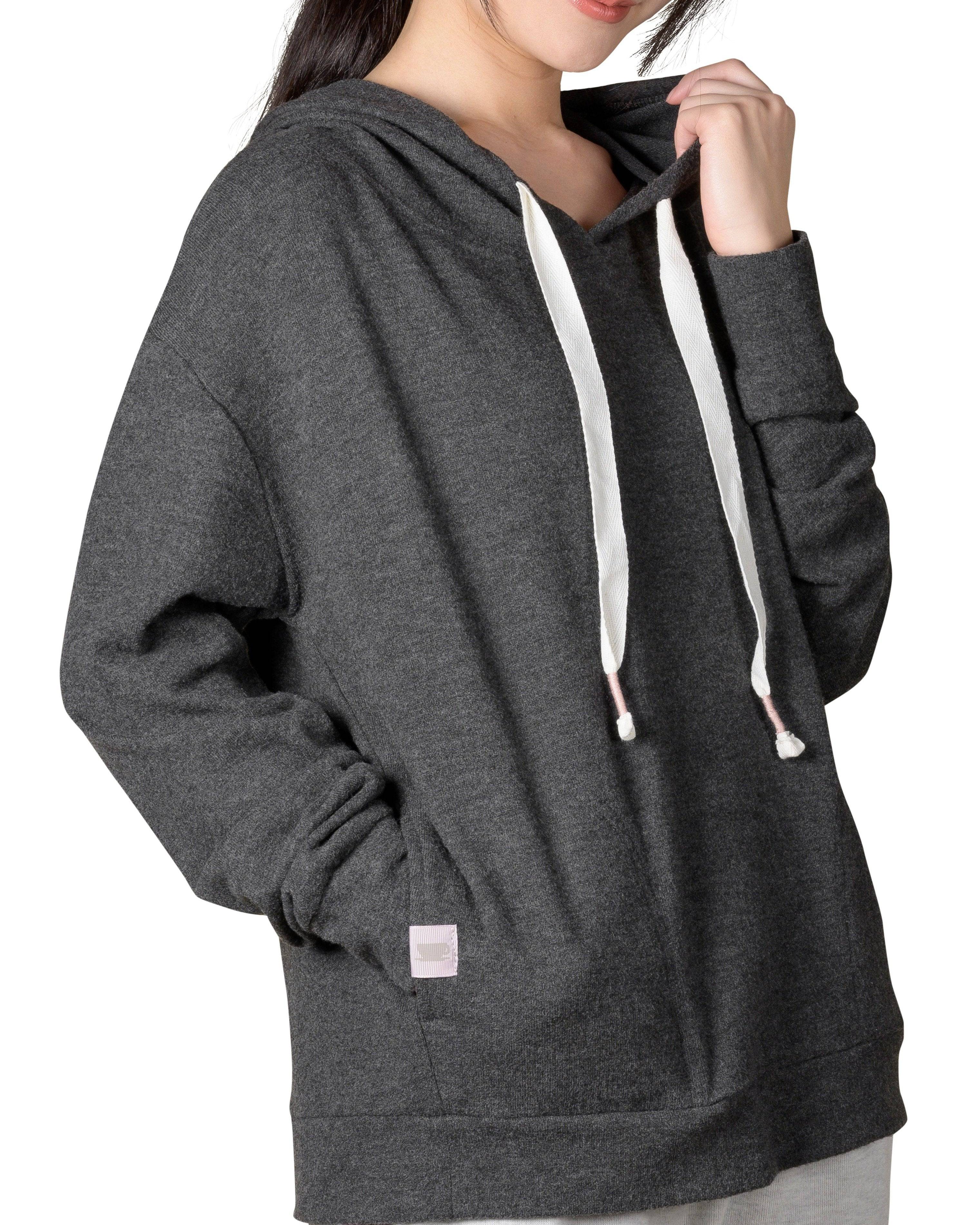 Slip-It-On Reading Hoody - Charcoal Mix - LATTELOVE Co.