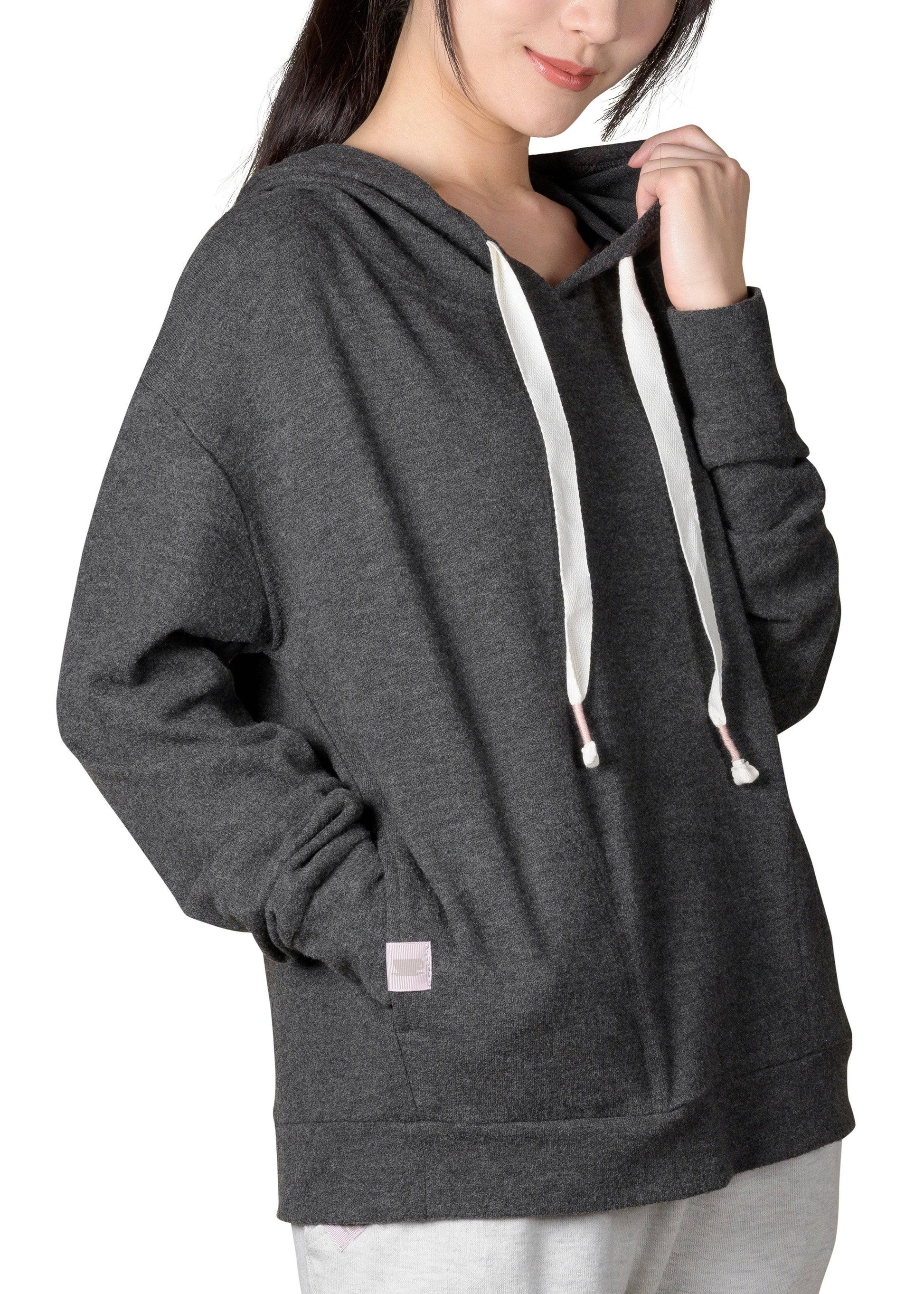 Slip-It-On Reading Hoody - Charcoal Mix - LATTELOVE Co.