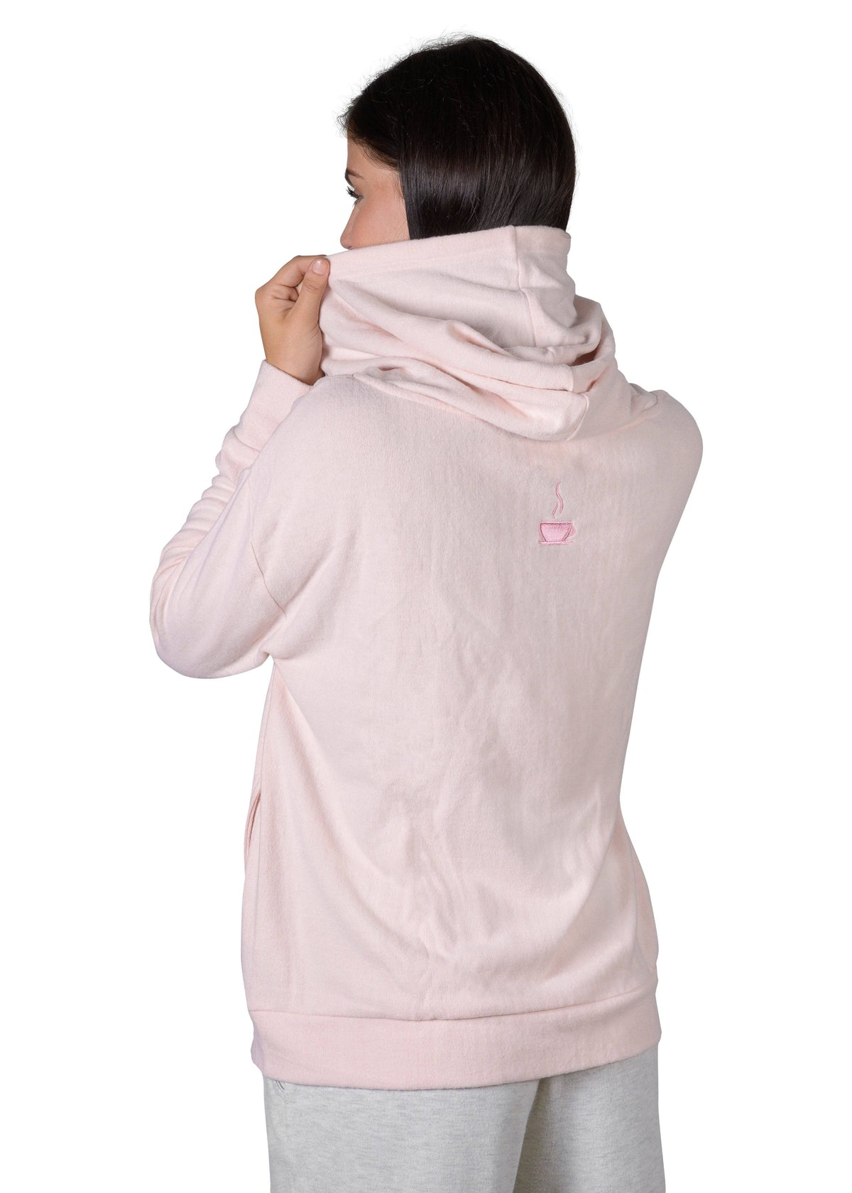 Slip-It-On Reading Hoody - Millennial Pink - LATTELOVE Co.