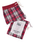 Stay-At-Home Lounge Short - Deep Red Tartan Plaid - LATTELOVE Co.