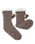 Textured Basket Weave Lounge Socks - Fungi - LATTELOVE Co.