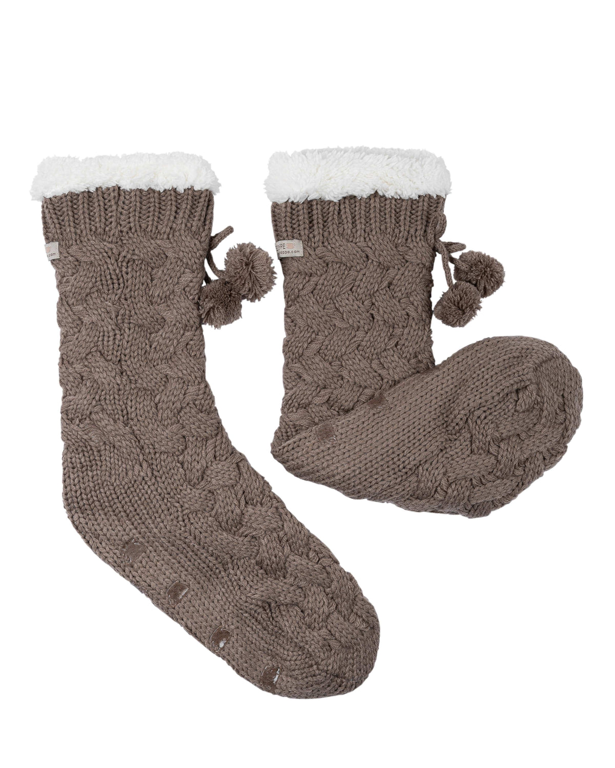 Textured Basket Weave Lounge Socks - Fungi - LATTELOVE Co.